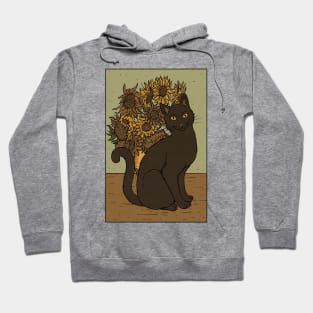 Cat and Sunflowers Hoodie